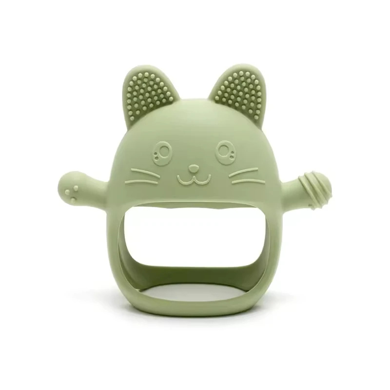 1 قطعة الطفل سيليكون التسنين ق - مراجعة Teething Mitten Baby وسعره